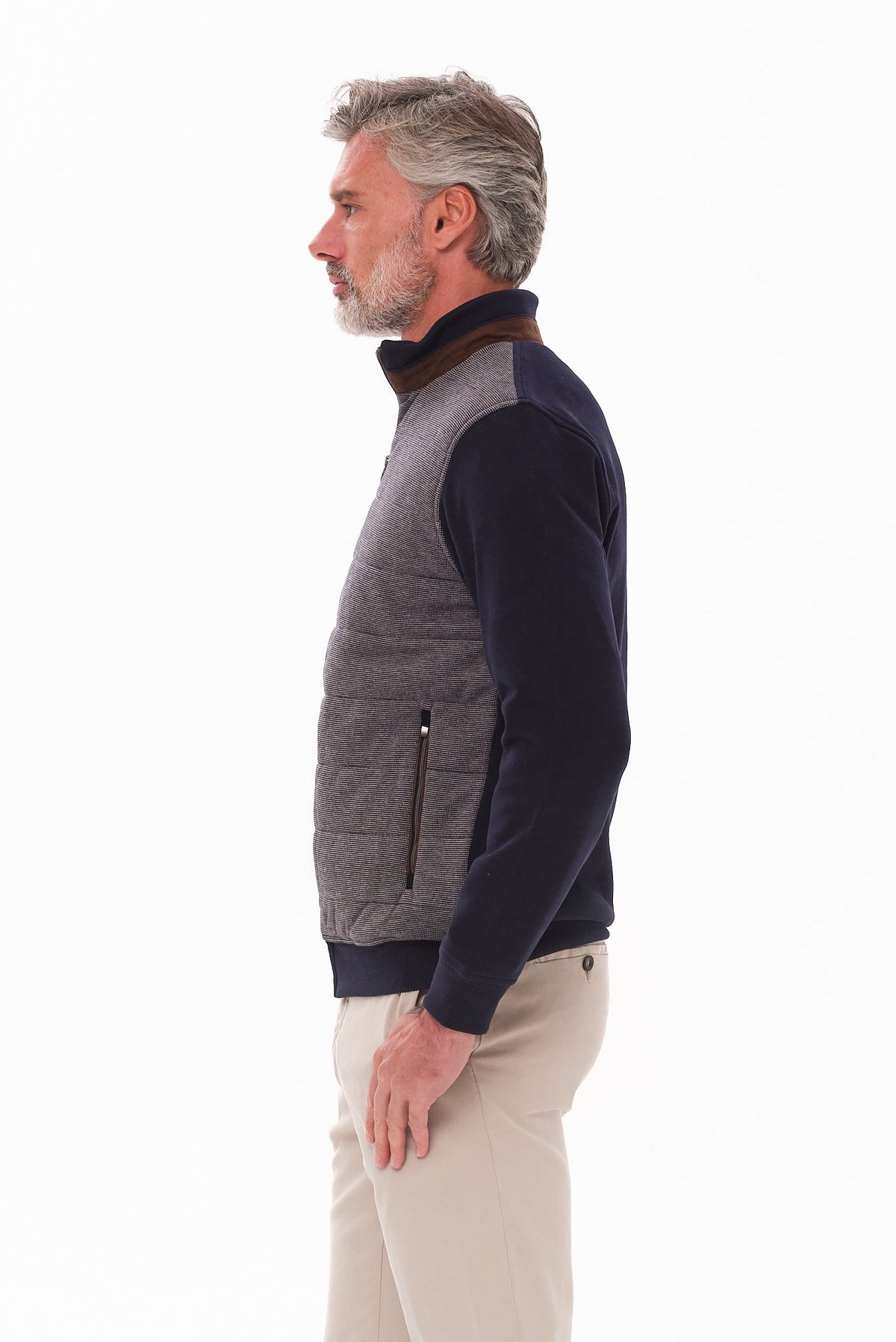 ΑΝΔΡΙΚΗ ΜΠΛΕ ΓΚΡΙ ΖΑΚΕΤΑ CARDIGAN PORTOBELLO'S REGULAR FIT