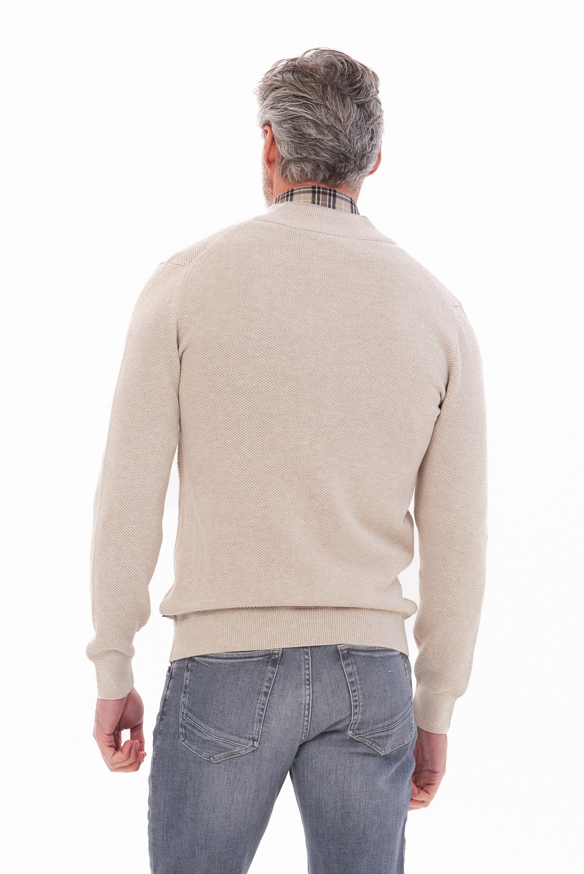 ΑΝΔΡΙΚΗ ΜΠΕΖ ΣΚΟΥΡΟ ΖΑΚΕΤΑ CARDIGAN PORTOBELLO'S REGULAR FIT ΜΕ ΜΙΚΡΟΣΧΕΔΙΟ