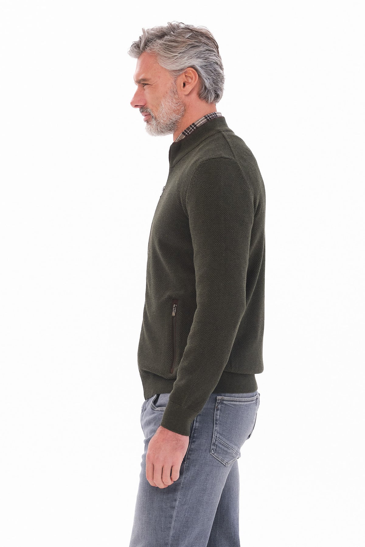 ΑΝΔΡΙΚΗ ΛΑΔΙ ΖΑΚΕΤΑ CARDIGAN PORTOBELLO'S REGULAR FIT ΜΕ ΜΙΚΡΟΣΧΕΔΙΟ