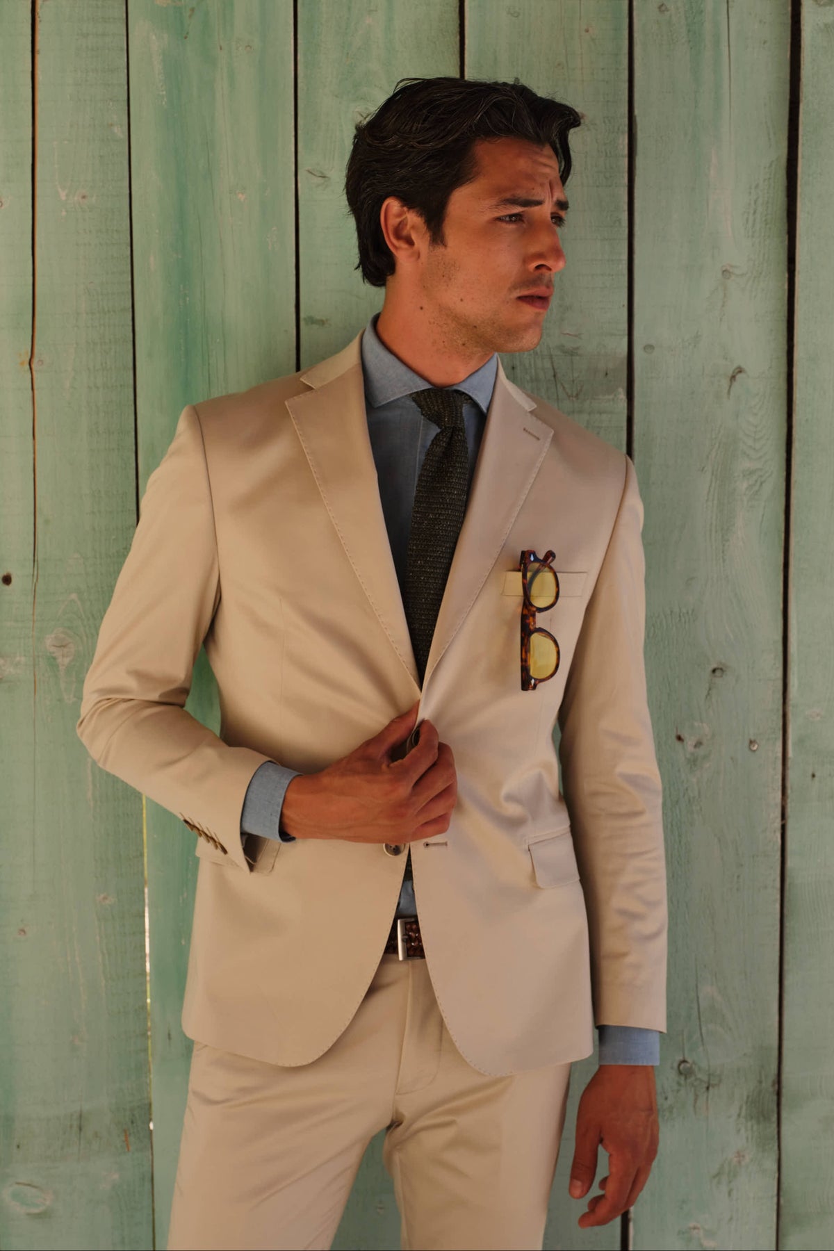 ΑΝΔΡΙΚΟ ΜΠΕΖ ΑΝΟΙΧΤΟ ΚΟΣΤΟΥΜΙ PORTOBELLO'S SLIM FIT SONDRIO