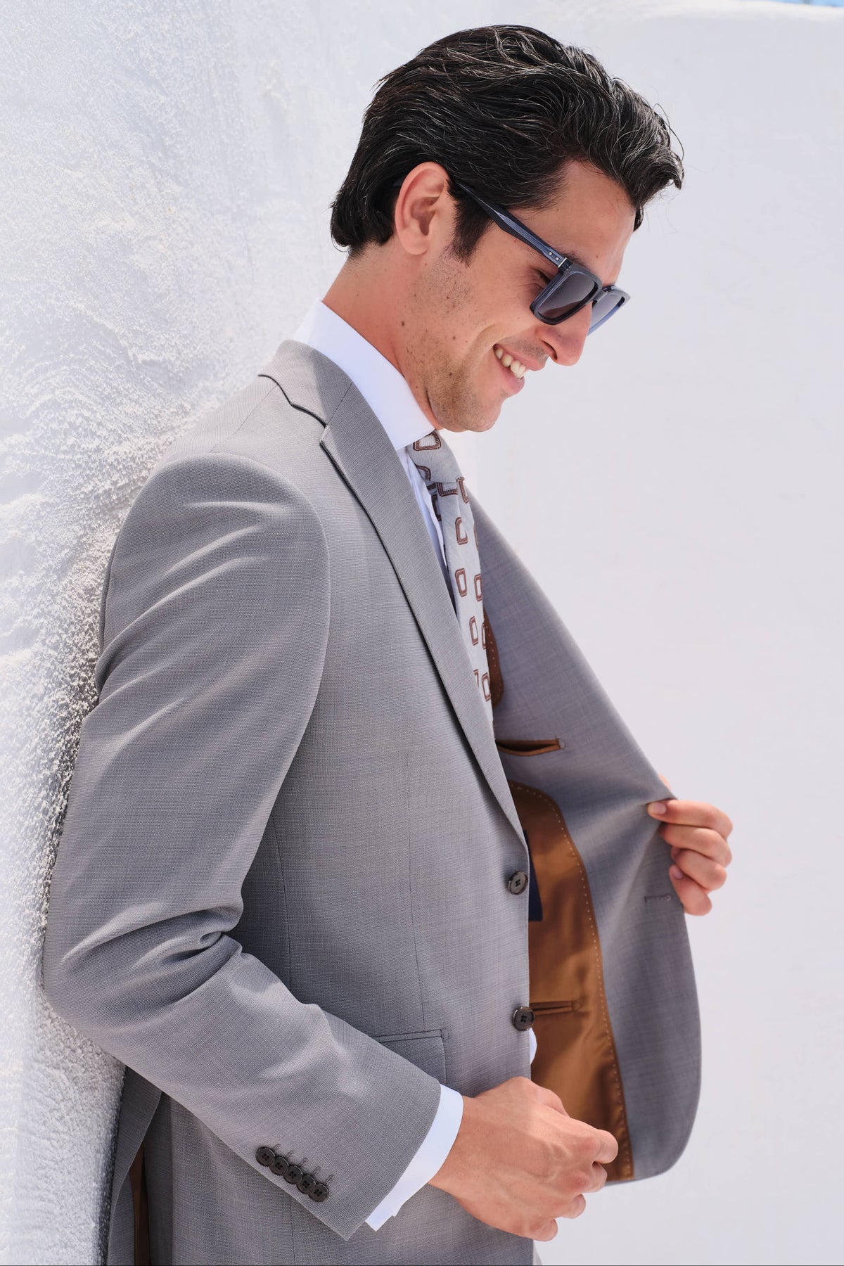 ΑΝΔΡΙΚΟ ΑΝΟΙΚΤΟ ΓΚΡΙ ΚΟΣΤΟΥΜΙ PORTOBELLO'S SLIM FIT