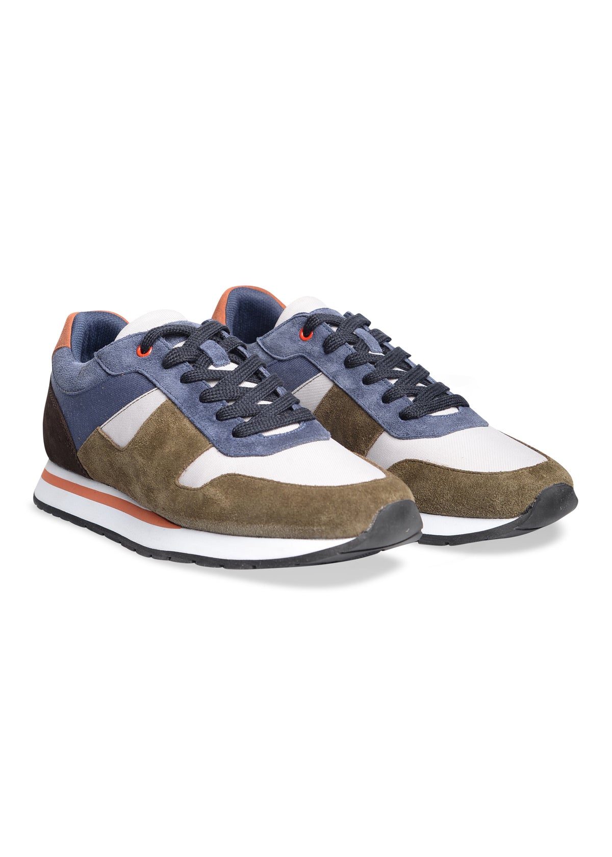 ΑΝΔΡΙΚΑ ΠΑΠΟΥΤΣΙΑ SNEAKERS PORTOBELLO'S ΛΑΔΙ ΜΕ ΜΠΛΕ ΚΑΦΕ ΚΑΙ ΠΟΡΤΟΚΑΛΙ ΛΕΠΤΟΜΕΡΕΙΕΣ