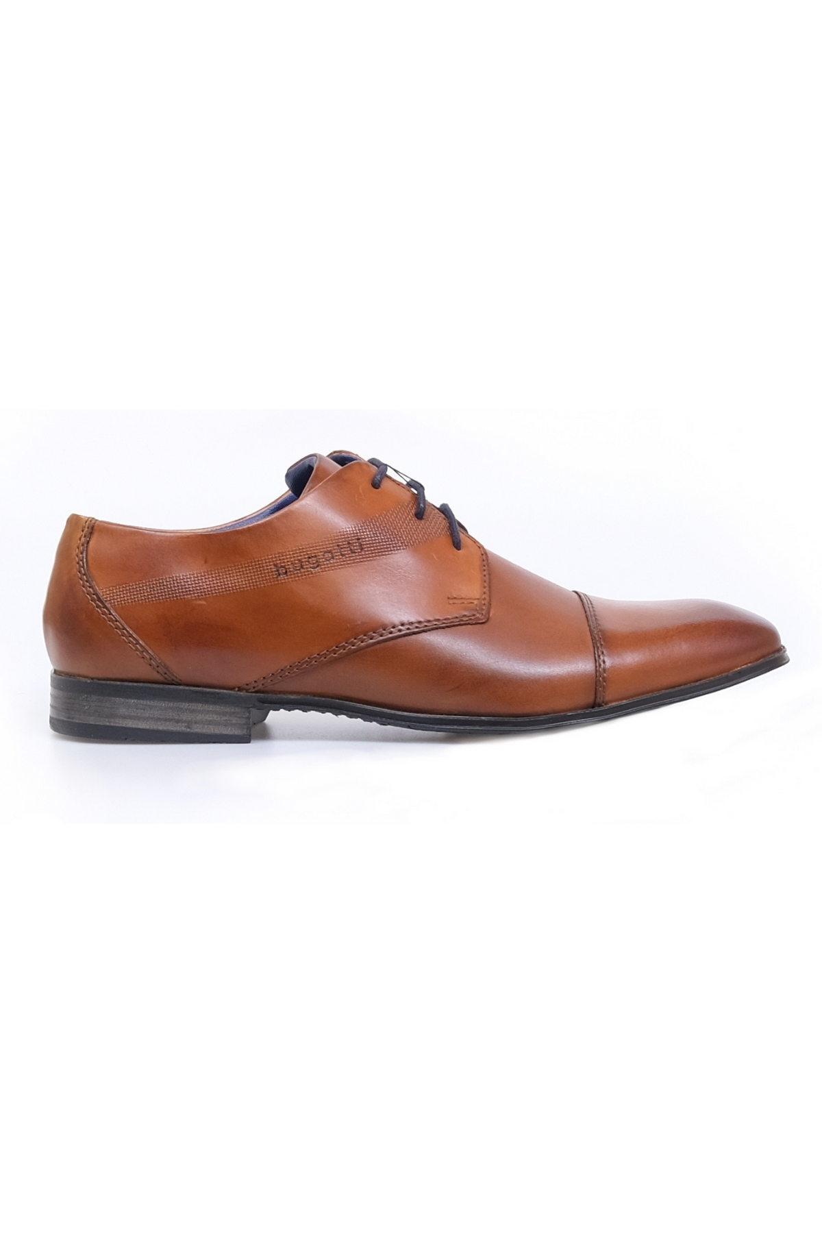 ΑΝΔΡΙΚΑ ΠΑΠΟΥΤΣΙΑ DERBY BUGATTI ΣΕ ΧΡΩΜΑ TABAC ΜΕ CAP TOE