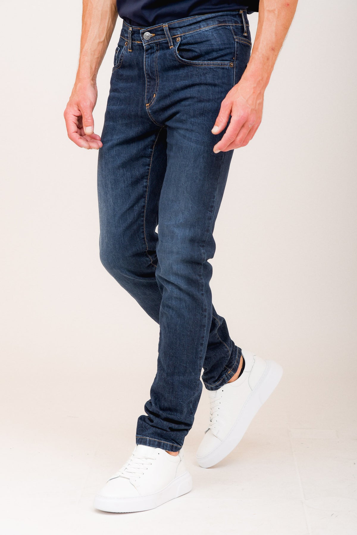 ΑΝΔΡΙΚΟ JEAN PORTOBELLO'S MODERN FIT ΣΕ ΑΠΟΧΡΩΣΗ ΜΠΛΕ ΣΚΟΥΡΟ