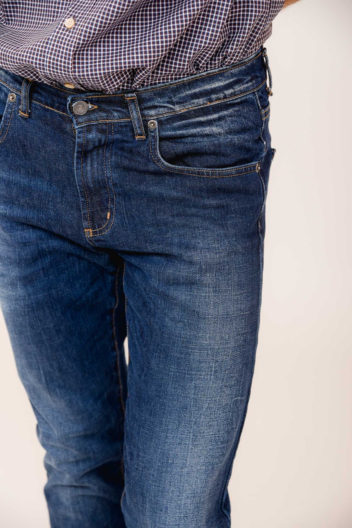 ΑΝΔΡΙΚΟ JEAN PORTOBELLO'S MODERN FIT ΣΕ ΜΠΛΕ ΧΡΩΜΑ ΜΕ ΤΕΧΝΗΤΗ ΦΘΟΡΑ ΓΙΑ STYLISH ΕΜΦΑΝΙΣΕΙΣ