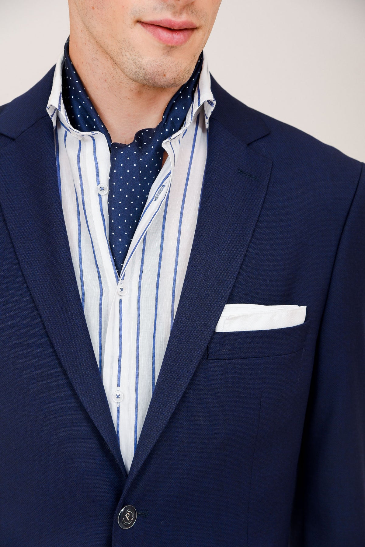 ΑΝΔΡΙΚΟ ΣΑΚΑΚΙ PORTOBELLO'S BLAZER ΣΕ NAVY BLUE ΧΡΩΜΑ ΚΑΙ ΥΦΑΣΜΑ ΤΗΣ MARLANE