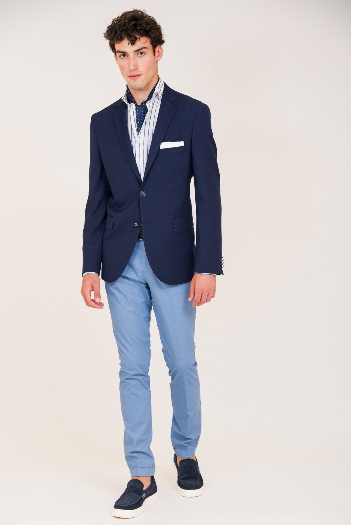 ΑΝΔΡΙΚΟ ΣΑΚΑΚΙ PORTOBELLO'S BLAZER ΣΕ NAVY BLUE ΧΡΩΜΑ ΚΑΙ ΥΦΑΣΜΑ ΤΗΣ MARLANE