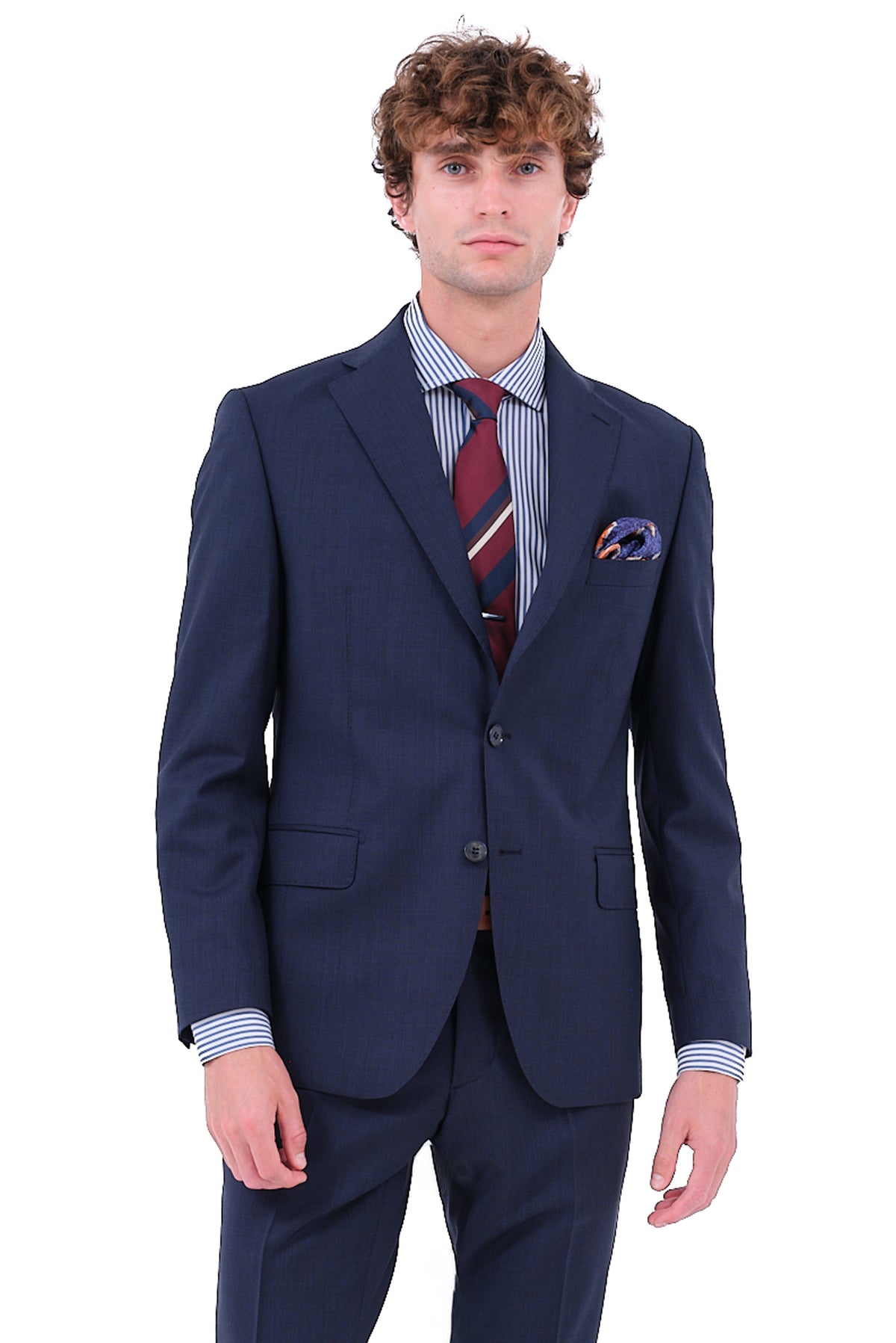 ΑΝΔΡΙΚΟ ΚΟΣΤΟΥΜΙ ΜΠΛΕ RAF PORTOBELLO'S 100% ΜΑΛΛΙ MARZOTTO SLIM FIT