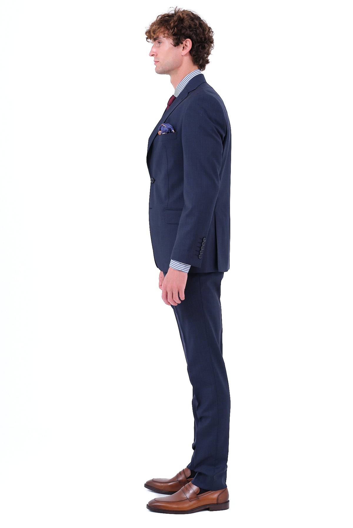 ΑΝΔΡΙΚΟ ΚΟΣΤΟΥΜΙ ΜΠΛΕ RAF PORTOBELLO'S 100% ΜΑΛΛΙ MARZOTTO SLIM FIT