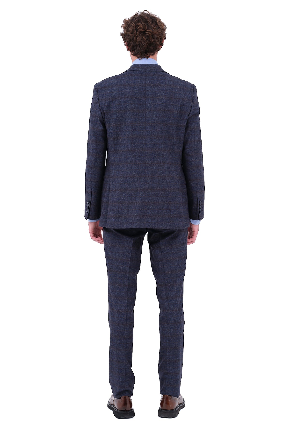 ΑΝΔΡΙΚΟ ΜΠΛΕ ΚΟΣΤΟΥΜΙ PORTOBELLO'S ΜΕ ΚΑΦΕ WINDOWPANE REGULAR FIT