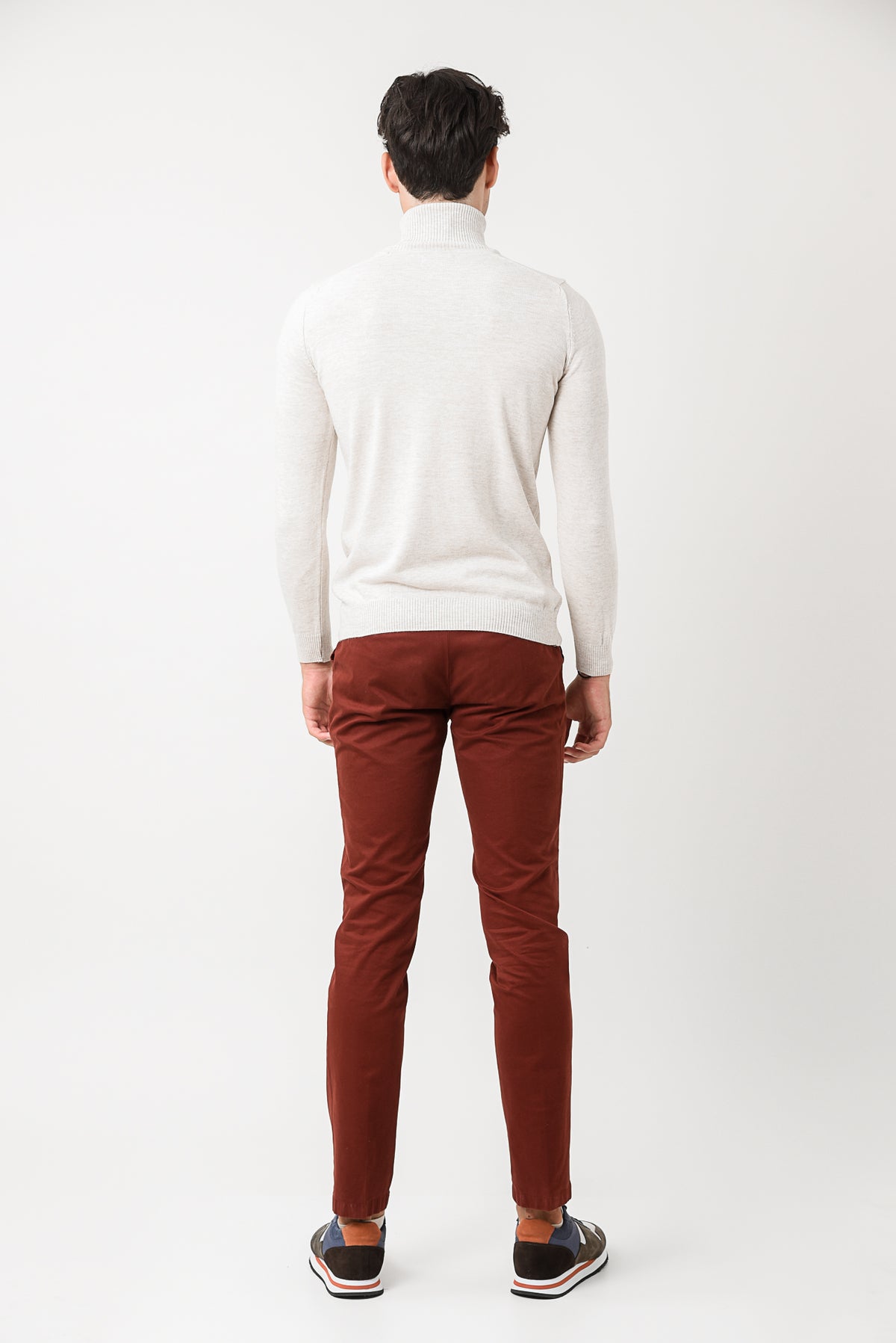 ΑΝΔΡΙΚΟ ΠΑΝΤΕΛΟΝΙ CHINOS PORTOBELLO'S SLIM FIT ΣΕ ΚΕΡΑΜΙΔΙ ΑΠΟΧΡΩΣΗ