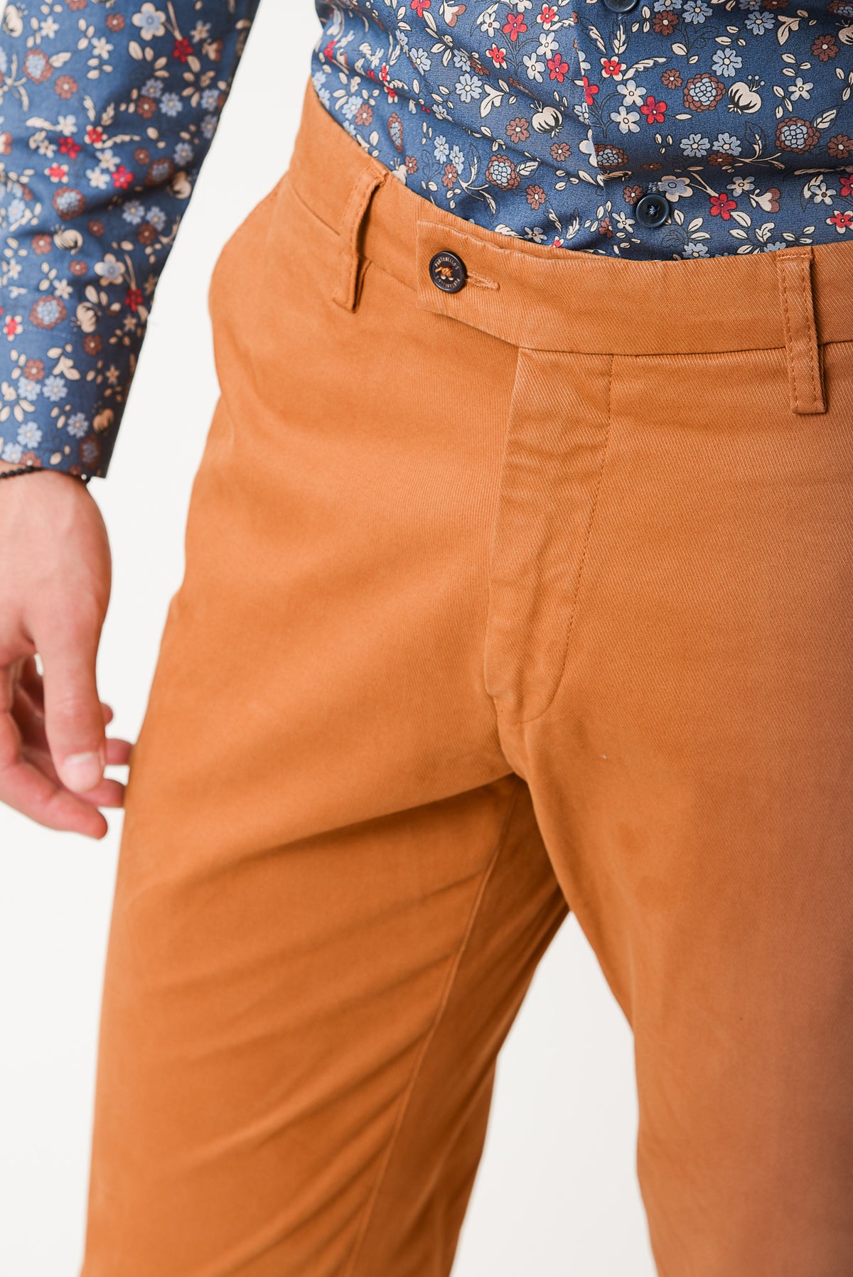 ΑΝΔΡΙΚΟ ΠΑΝΤΕΛΟΝΙ CHINOS PORTOBELLO'S ΣΕ ΜΟΥΣΤΑΡΔΙ ΧΡΩΜΑ SLIM FIT