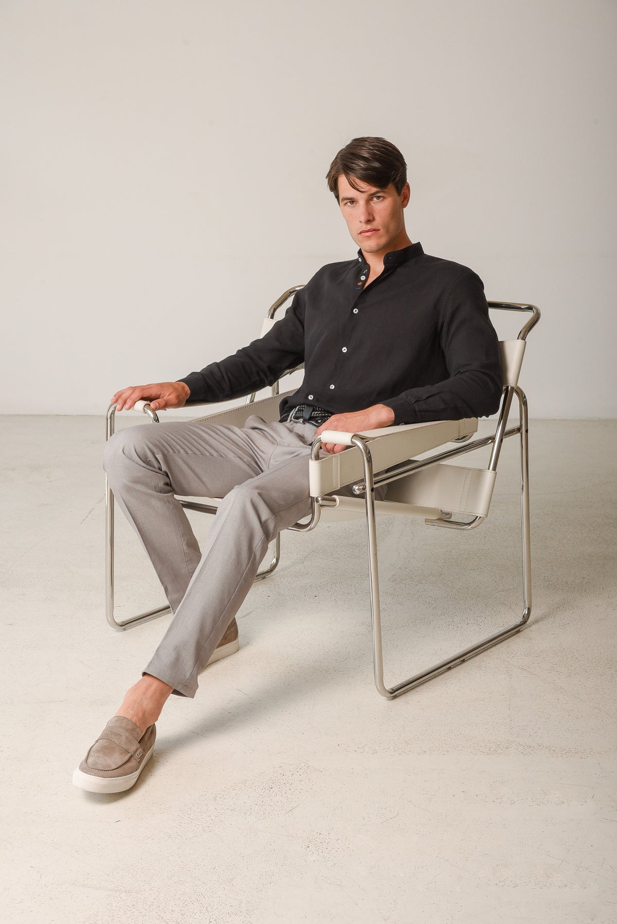 ΑΝΔΡΙΚΟ ΠΑΝΤΕΛΟΝΙ CHINOS PORTOBELLO'S ΓΚΡΙ ΜΕΣΑΙΟ ΧΡΩΜΑ REGULAR FIT