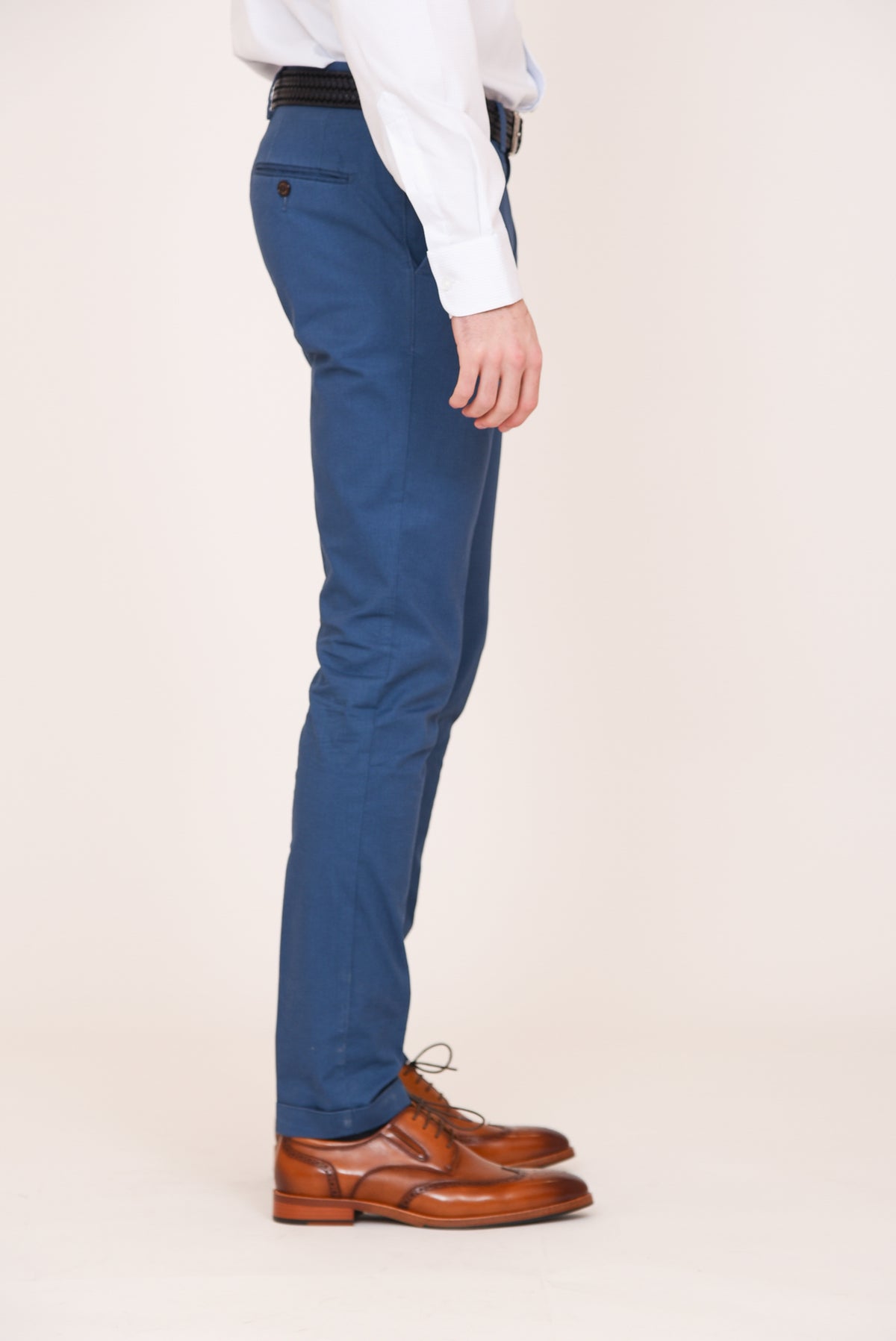 ΑΝΔΡΙΚΟ ΠΑΝΤΕΛΟΝΙ CHINOS PORTOBELLO'S ΜΠΛΕ RAF ΑΠΟΧΡΩΣΗ SLIM FIT