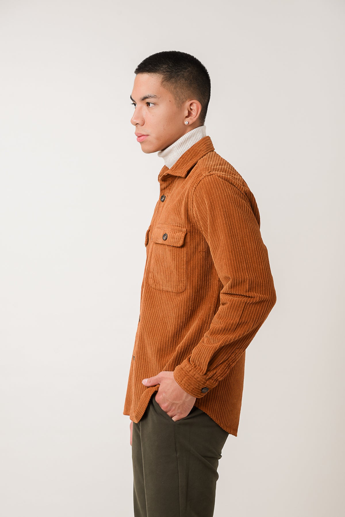 ΑΝΔΡΙΚΟ ΚΟΤΛΕ OVERSHIRT PORTOBELLO'S ΣΕ ΚΑΜΗΛΟ ΧΡΩΜΑ