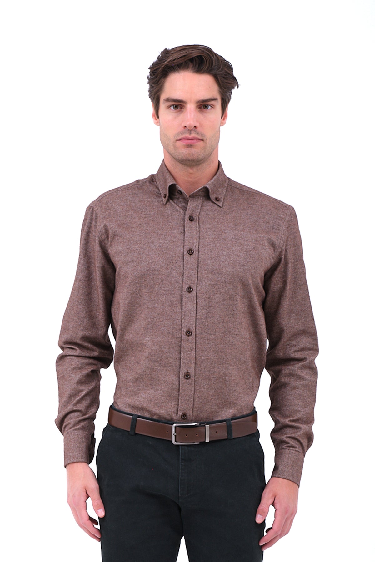 ΑΝΔΡΙΚΟ ΠΟΥΚΑΜΙΣΟ ΦΑΝΕΛΑ ΜΠΕΖ ΚΑΦΕ PORTOBELLO'S ΜΕ BUTTON DOWN ΓΙΑΚΑ