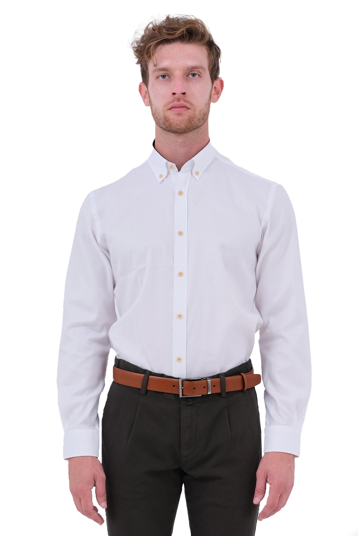 ΑΝΔΡΙΚΟ ΛΕΥΚΟ ΠΟΥΚΑΜΙΣΟ PORTOBELLO'S ΜΕ BUTTON DOWN ΓΙΑΚΑ
