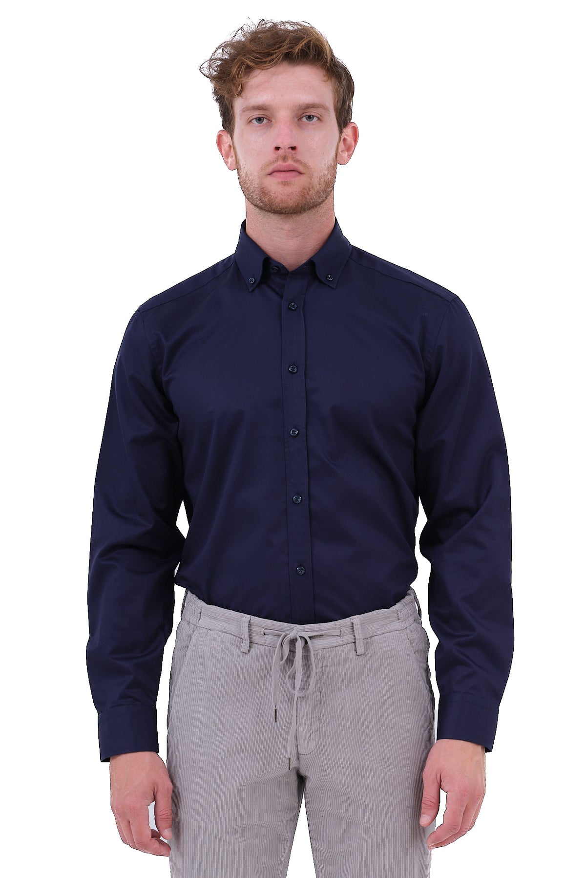 ΑΝΔΡΙΚΟ ΠΟΥΚΑΜΙΣΟ ΣΚΟΥΡΟ ΜΠΛΕ PORTOBELLO'S ΜΕ BUTTON DOWN ΓΙΑΚΑ