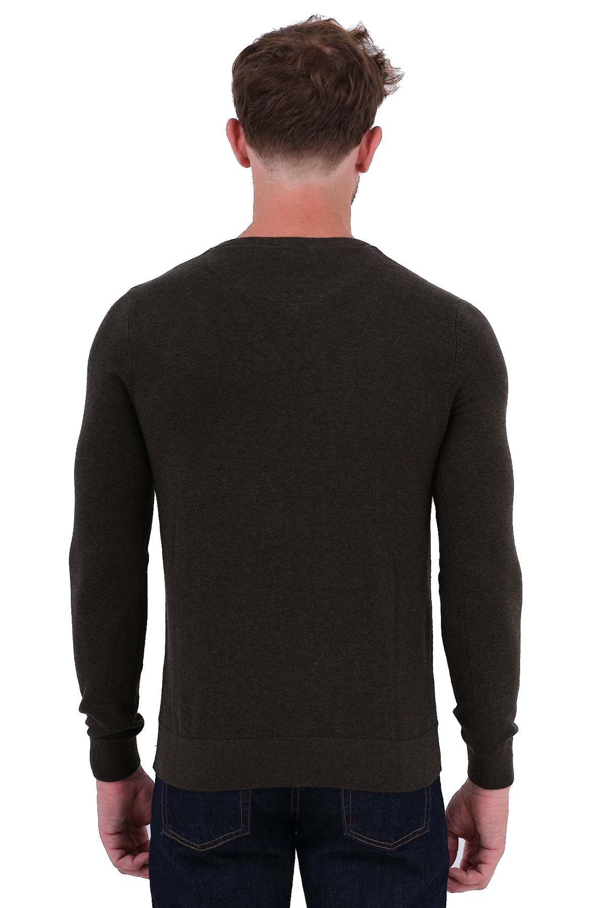 ΑΝΔΡΙΚΟ ΛΑΔΙ ΠΟΥΛΟΒΕΡ PORTOBELLO'S ΜΕ V NECK ΚΑΙ ΚΑΣΜΙΡ