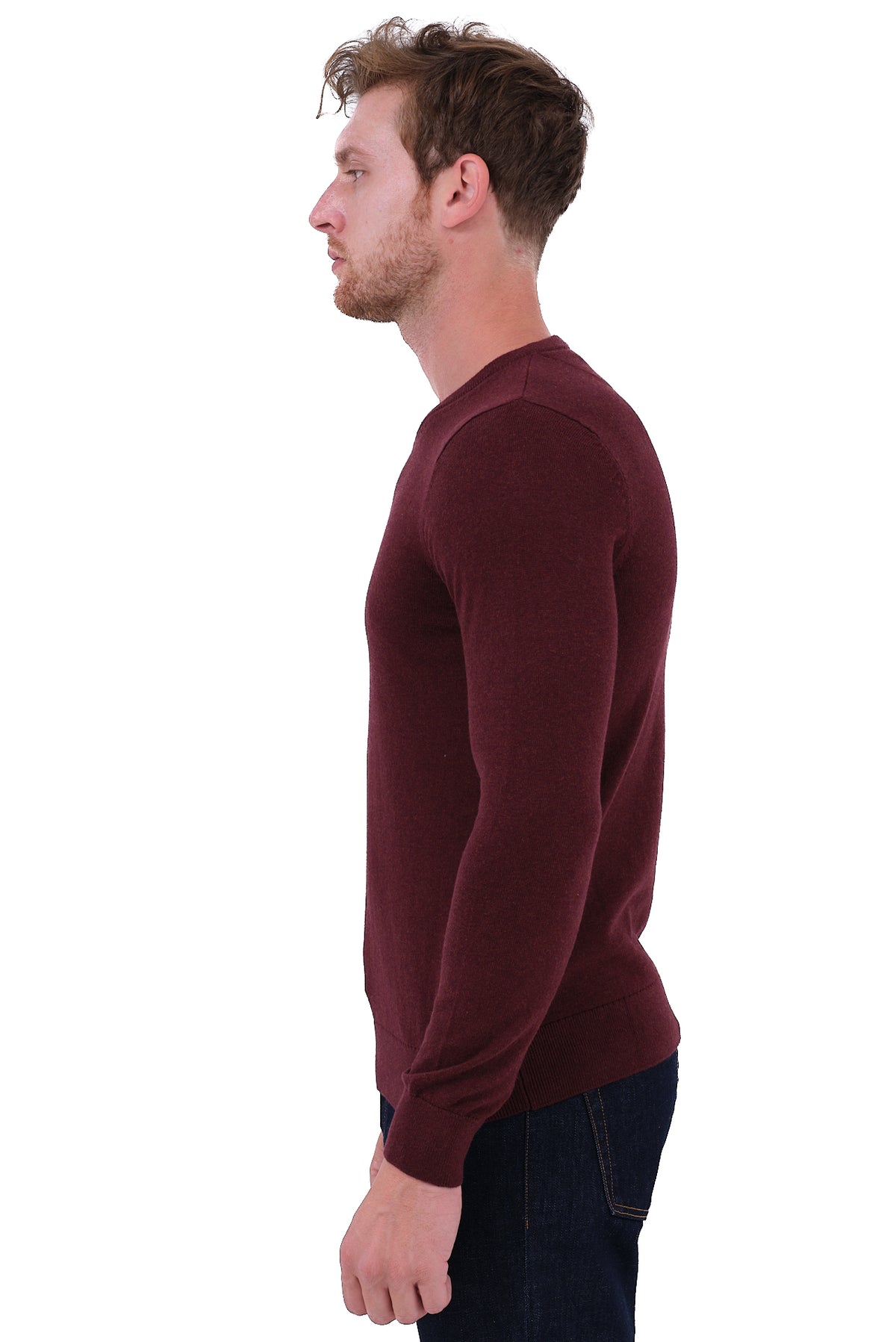 ΑΝΔΡΙΚΟ ΜΠΟΡΝΤΟ ΜΕΣΑΙΟ ΠΟΥΛΟΒΕΡ PORTOBELLO'S ΜΕ V NECK ΚΑΙ ΚΑΣΜΙΡ