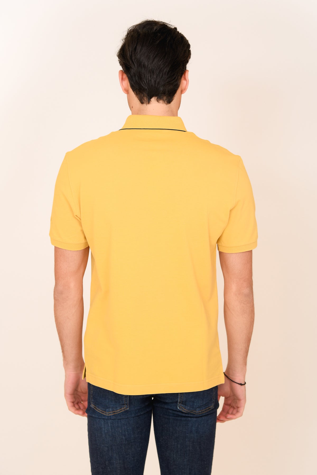 ΑΝΔΡΙΚΟ POLO PORTOBELLO'S ΚΙΤΡΙΝΟ ΜΕ ΜΑΥΡΗ ΛΕΠΤΟΜΕΡΕΙΑ ΣΤΟ ΓΙΑΚΑ