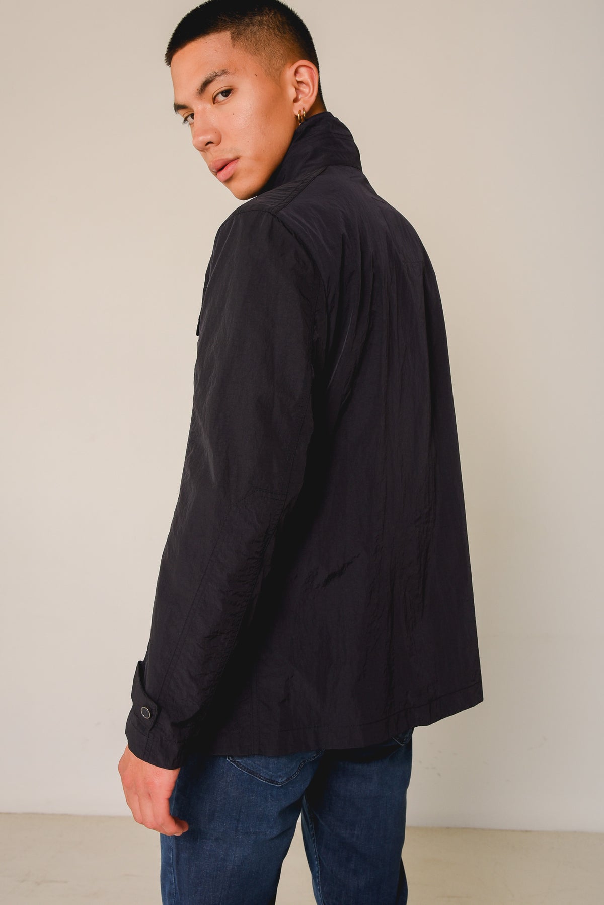 ΑΝΔΡΙΚΟ JACKET PORTOBELLO'S ΜΠΛΕ ΣΕ ΣΤΥΛ SAFARI