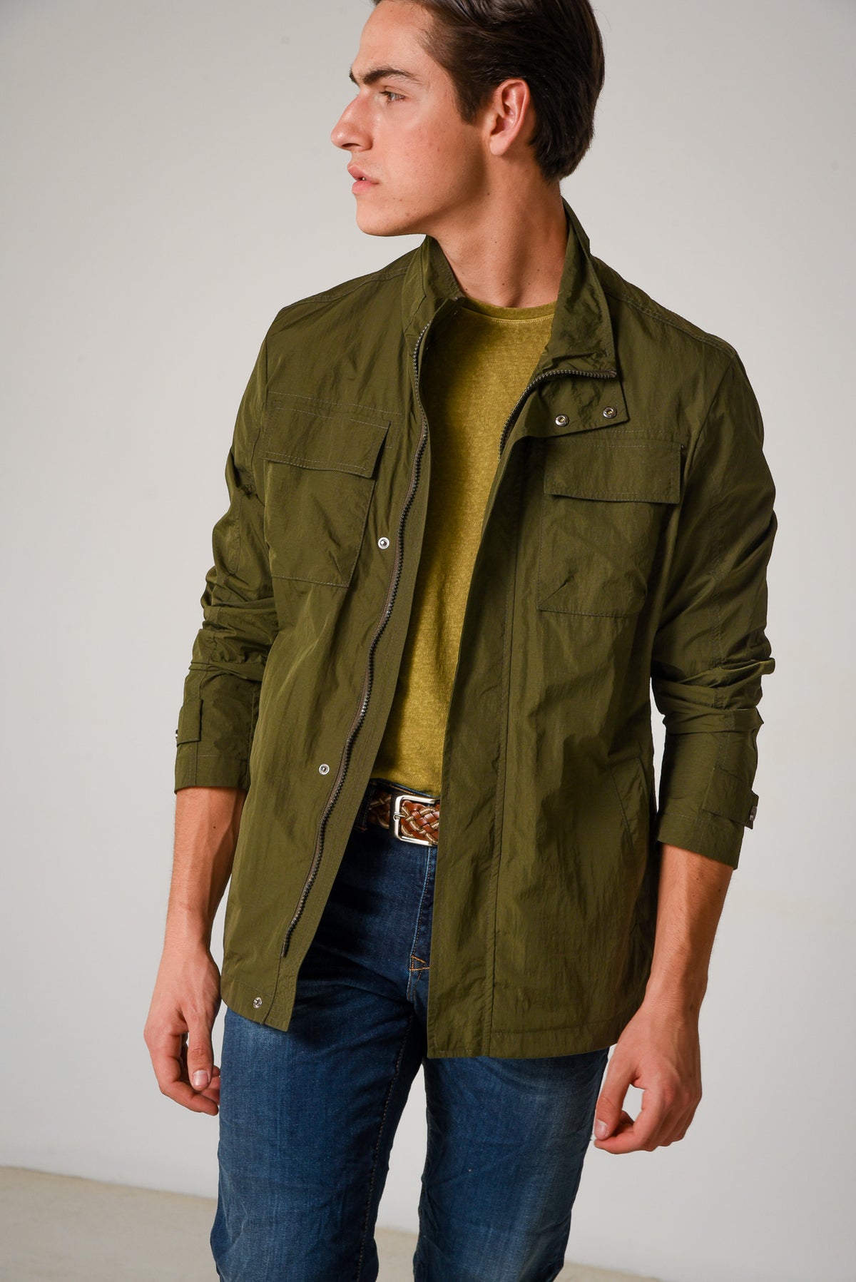 ΑΝΔΡΙΚΟ JACKET PORTOBELLO'S ΠΡΑΣΙΝΟ ΣΕ ΣΤΥΛ SAFARI