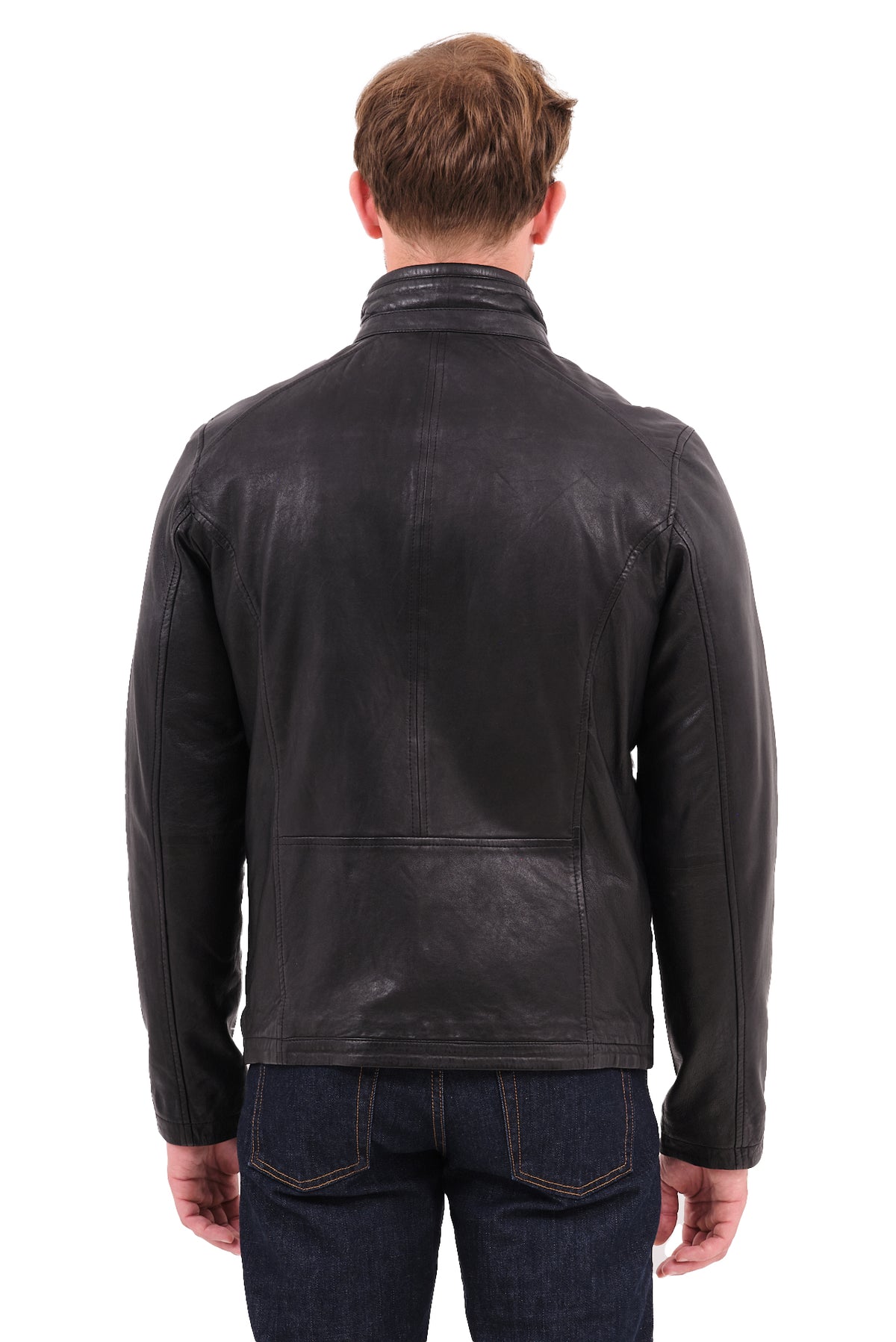 ΑΝΔΡΙΚΟ ΔΕΡΜΑΤΙΝΟ JACKET PORTOBELLO'S ΣΕ ΜΑΥΡΟ ΧΡΩΜΑ