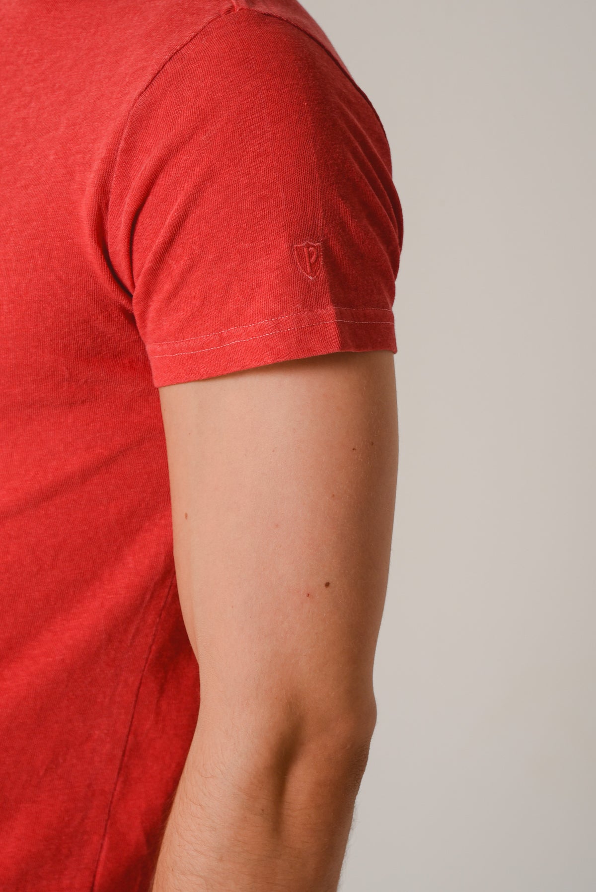 ΑΝΔΡΙΚΟ T-SHIRT PORTOBELLO'S ΚΟΚΚΙΝΟ ΜΟΝΟΧΡΩΜΟ WASHED