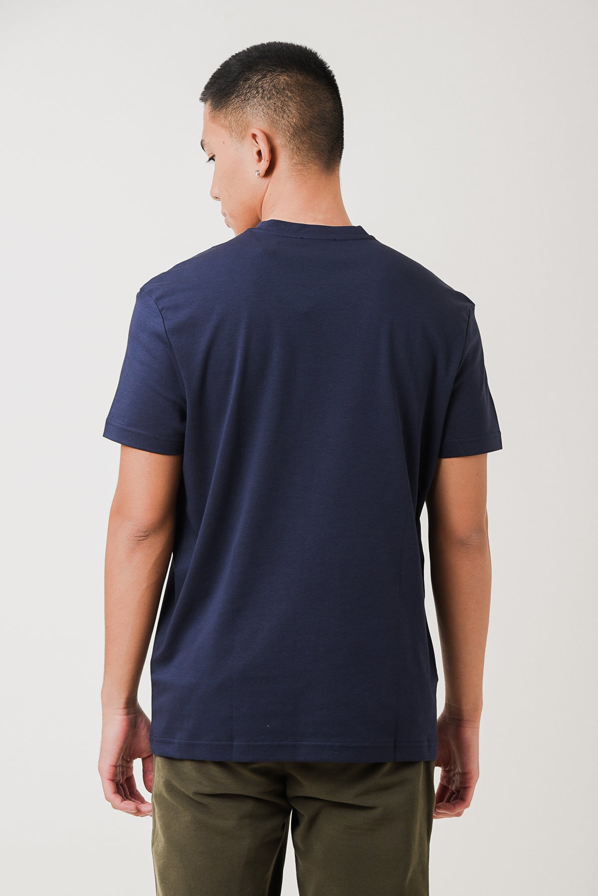 ΑΝΔΡΙΚΟ ΚΟΝΤΟΜΑΝΙΚΟ T-SHIRT ΜΠΛΕ NAVY ΜΕ ΛΟΓΟΤΥΠΟ PORTOBELLO'S