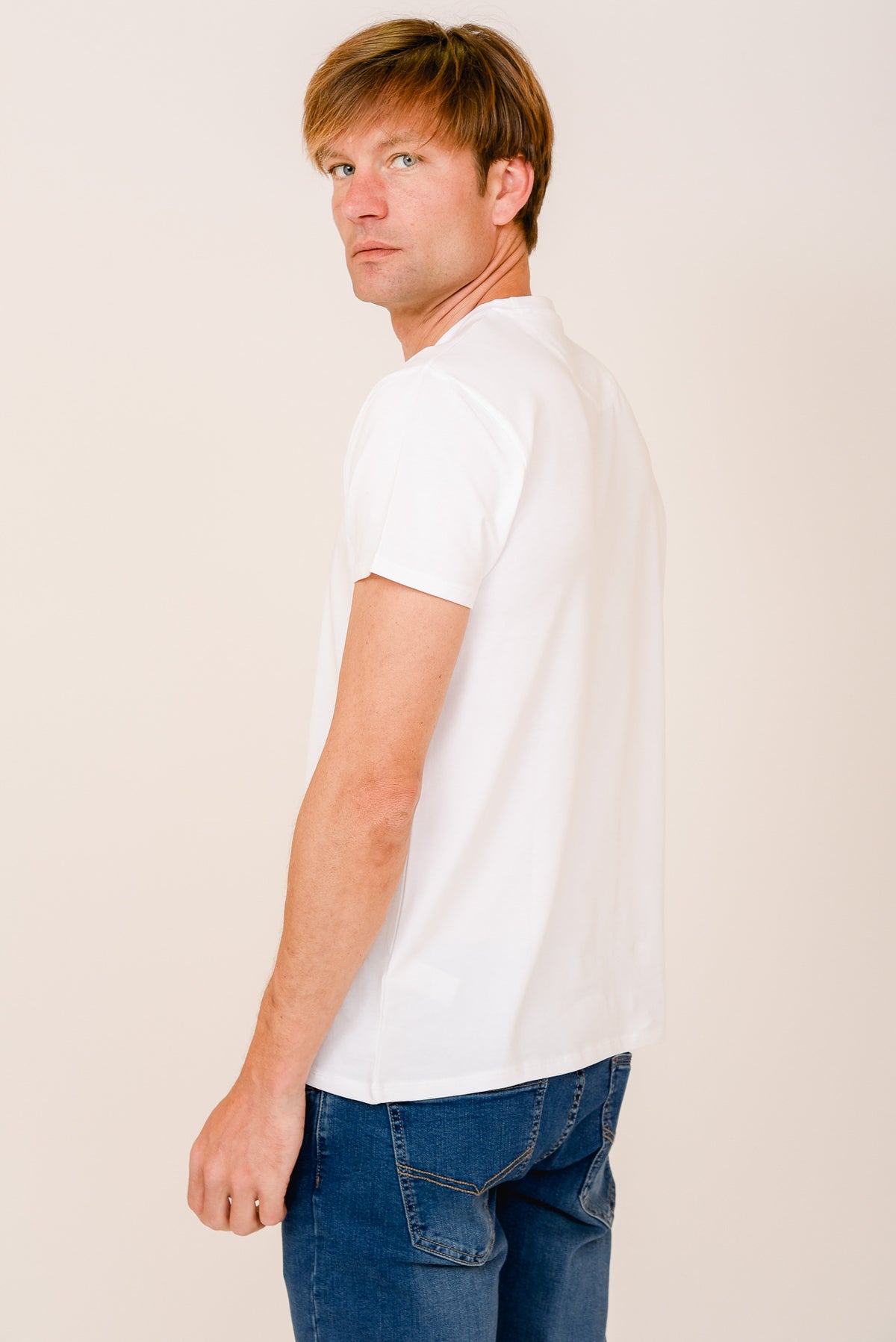 ΑΝΔΡΙΚΟ T-SHIRT PORTOBELLO'S ΛΕΥΚΟ ΜΕ ΣΤΑΜΠΑ FUTURE IN MOTION