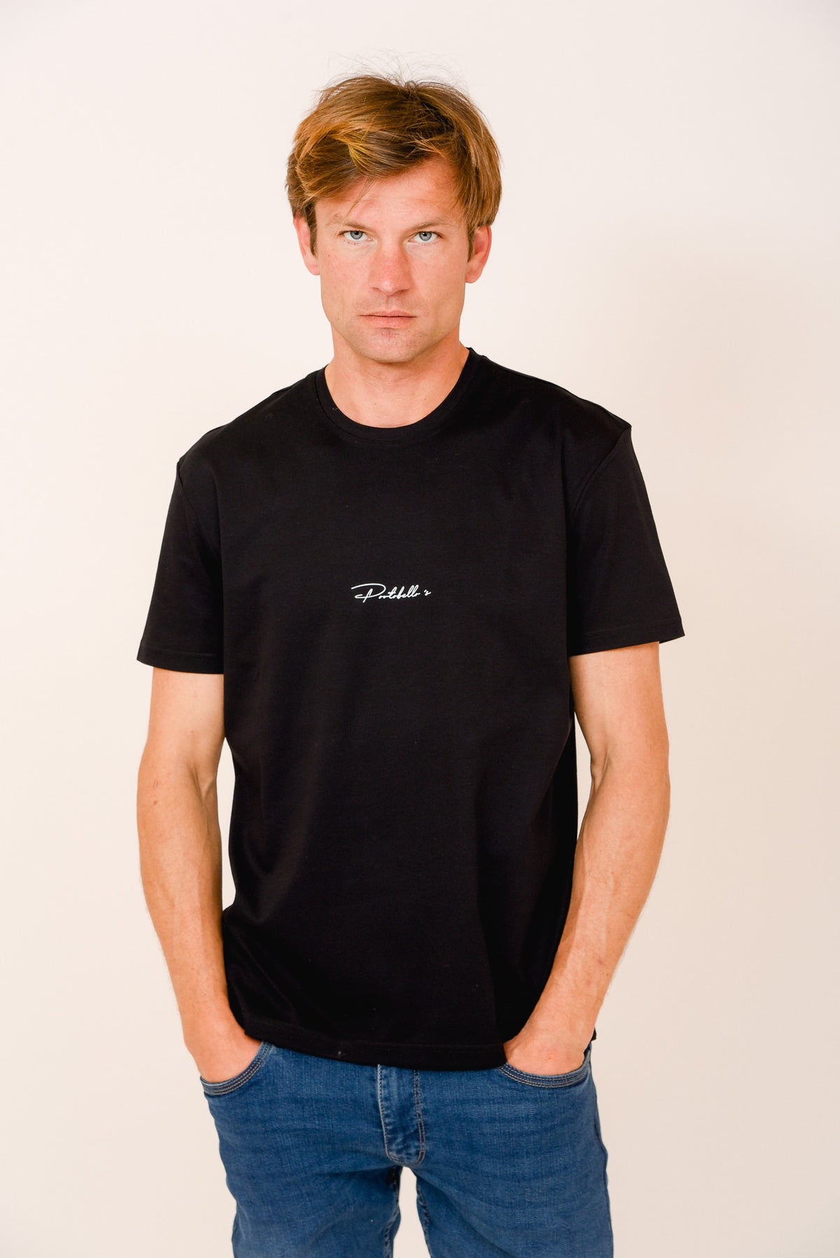 ΑΝΔΡΙΚΟ T-SHIRT ΜΑΥΡΟ ΜΕ ΣΤΑΜΠΑ PORTOBELLO'S
