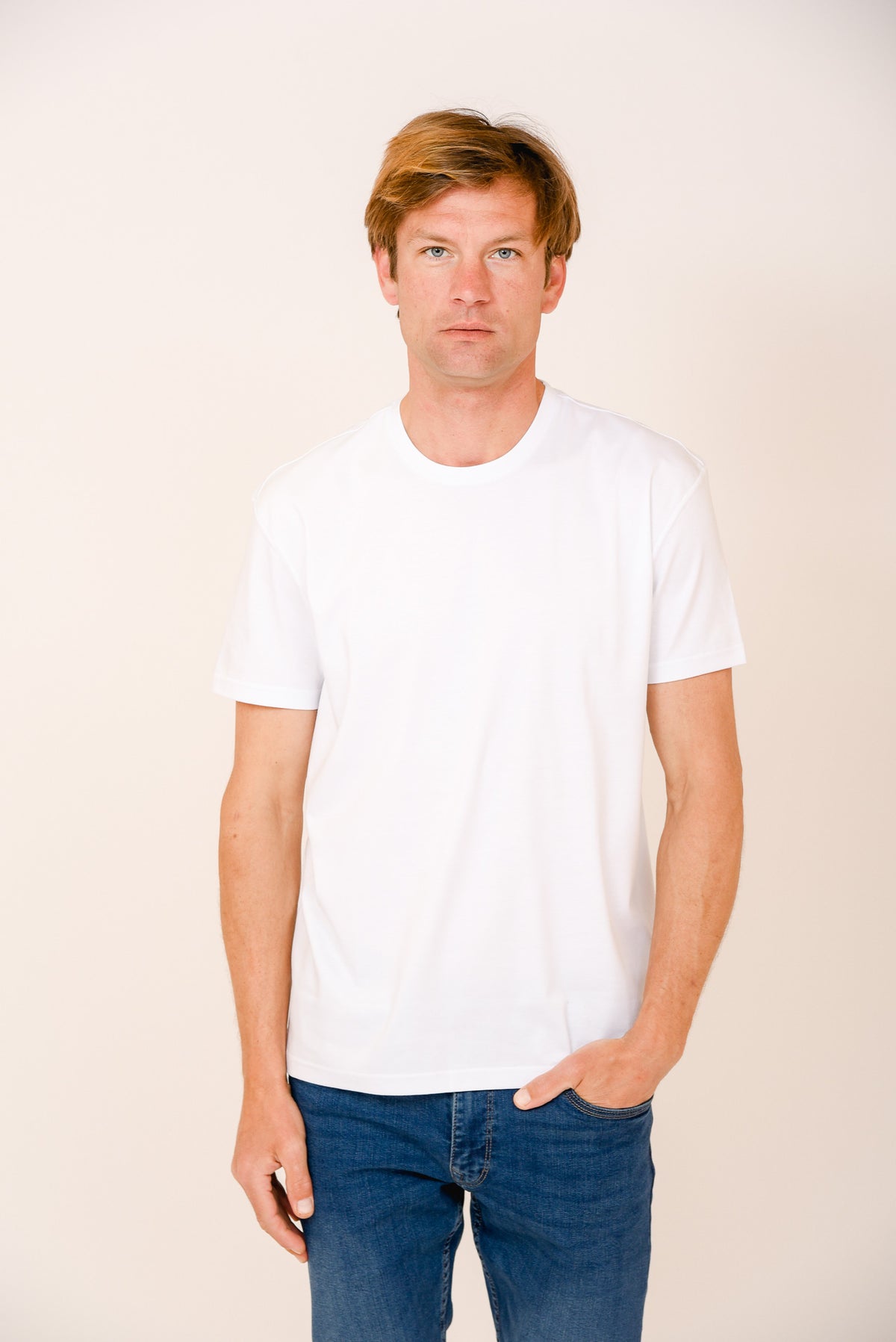ΑΝΔΡΙΚΟ T-SHIRT PORTOBELLO'S ΛΕΥΚΟ ΜΕΡΣΕΡΙΖΕ