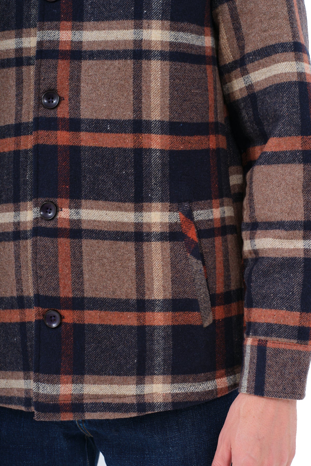 ΑΝΔΡΙΚΟ OVERSHIRT ΚΑΡΟ ΚΑΦΕ ΜΠΛΕ LES GENT'S